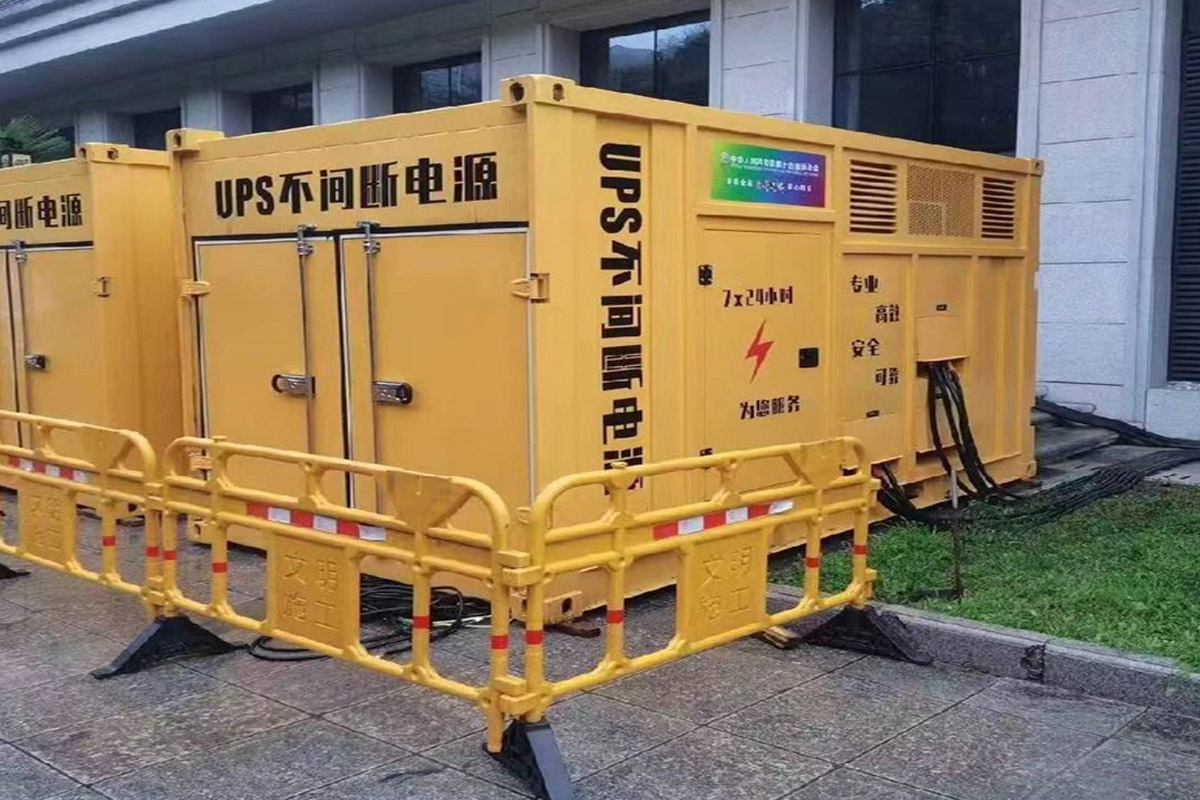 浠水发电机租赁施工现场