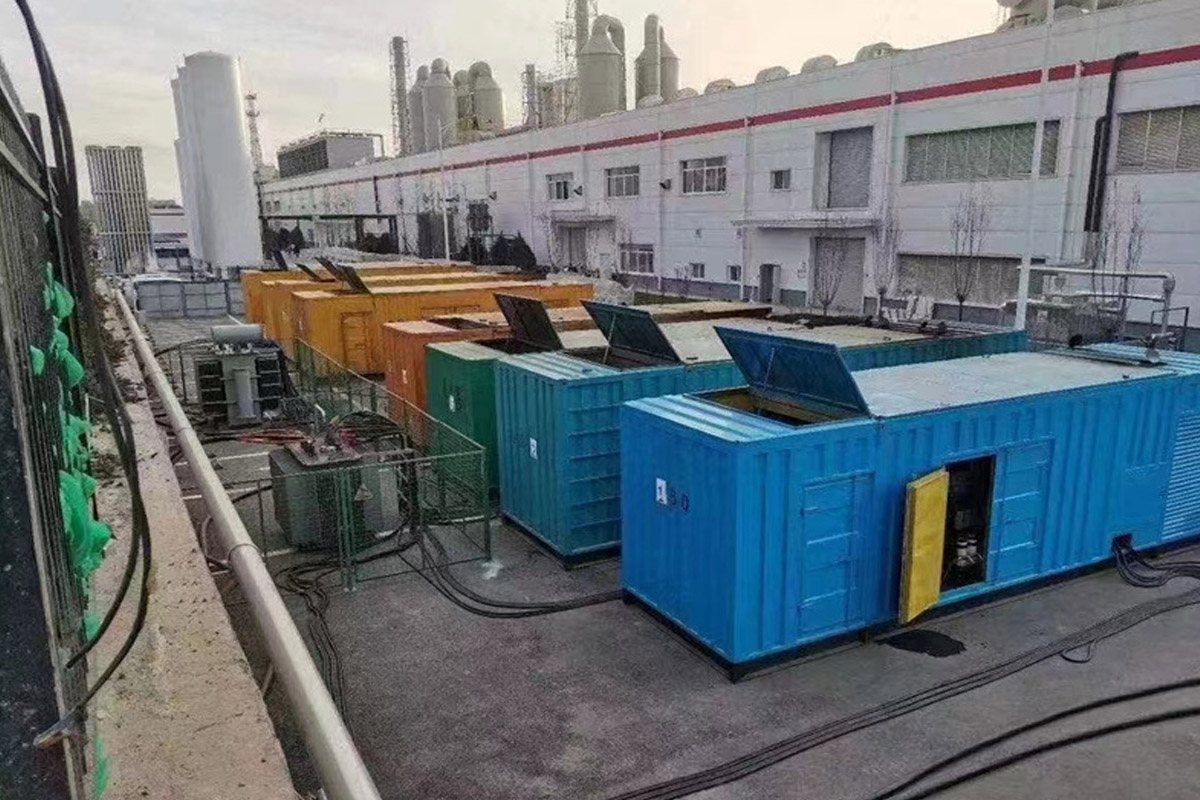 浠水发电机租赁施工现场